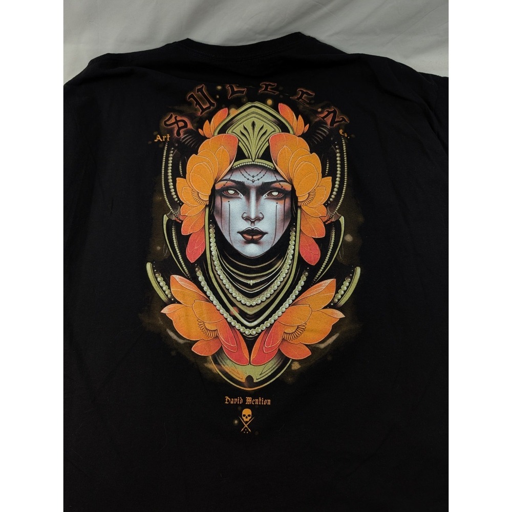 Sullen Art Collective Mens 3XL David Mention Original Art Black Big Tall